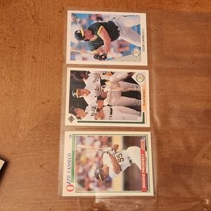 BASEBALL CARDS  OZZIE CANSECO x 3